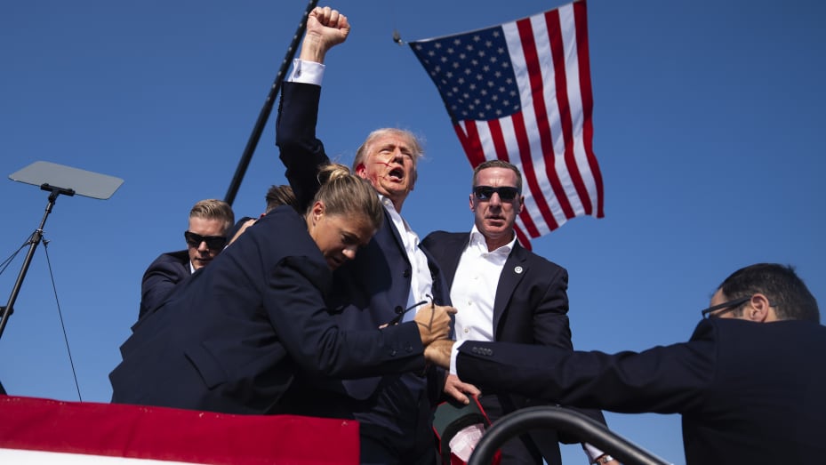 Donald Trump Rushed Off Stage After Gunfire Erupts at Pennsylvania Rally